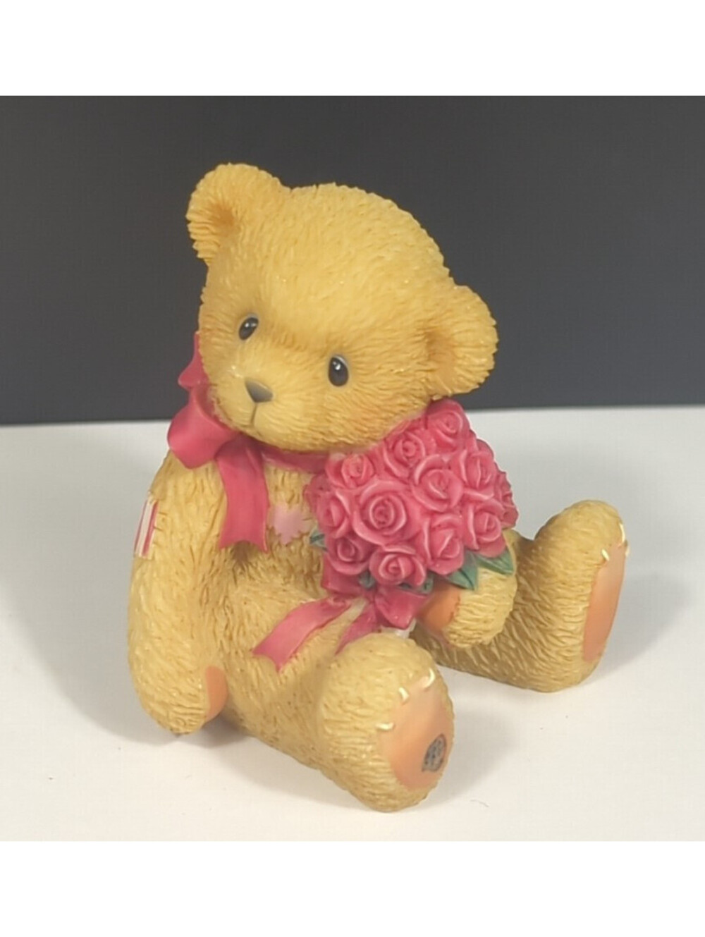 Cherished Teddies 663794S Love Figurine Valentine's Day Roses Love Flowers Girl